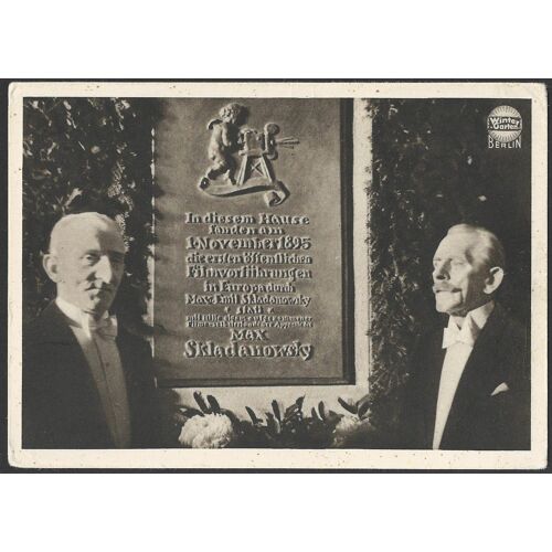 Max Skladanowsky Et Son Frère Emil Ont Inventé Et Le Bioskop En 1895 Et Ont Projeté Un Film En Séance Publique Et Payante Avant Le Cinématographe Des Frères Lumière - Carte Postale - Affiche 10.5x15cm