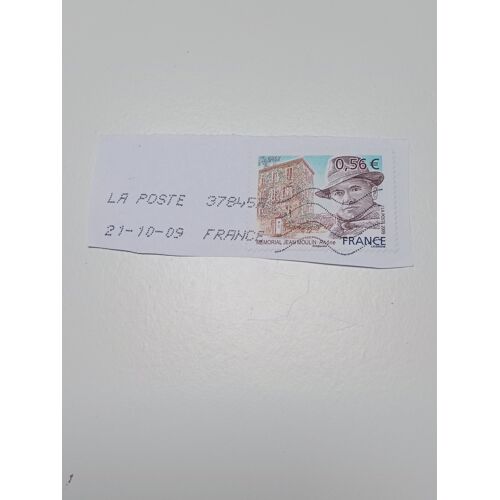 Timbre France Oblitéré 0,56€ Yvert N° 4371 Mémorial Jean Moulin À Caluire (Rhône) Edifice Et Portrait De Jean Moulin 1899 1943 .De 2009