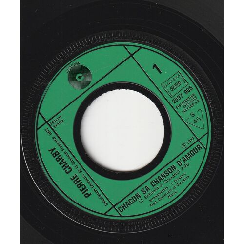 45 Sp Pierre Charby Les Vacances En France - Chacun Sa Chanson D'Amour - 1977 Carissima 2097 905