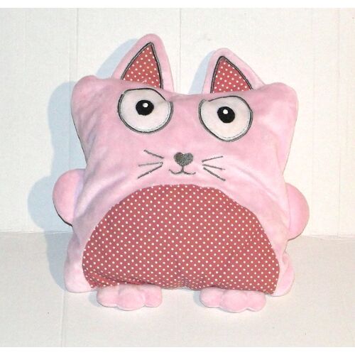 peluche chat rose à pois bouillotte cooper