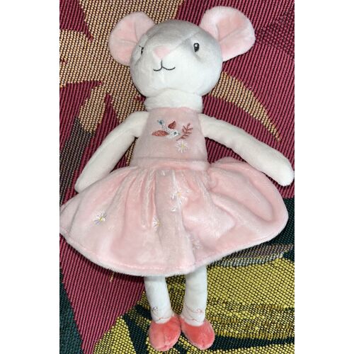 DOUDOU SOURIS ROSE TEX BABY BALLERINE JOUET BEBE NAISSANCE POUPEE FILLE DANSEUSE