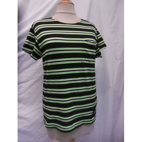Cheap Monday Tee Shirt Homme Rayures Vert Vif T S