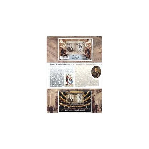 Opéra Gustave 3 Ou Le Bal Masqué Émission Commune France/Suède Pochette Souvenir N° 45 Année 2012 N° 4706 4707 Yvert Et Tellier Luxe