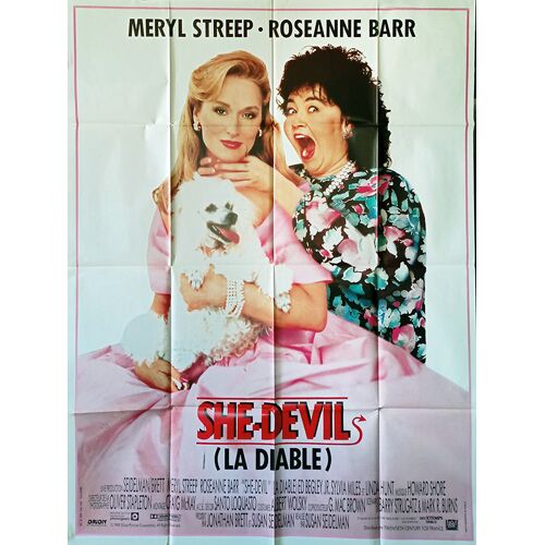 She Devil (La Diable) - Véritable Affiche De Cinéma Pliée - Format 120x160 Cm - De Susan Seidelman Avec Meryl Streep, Roseanne Barr, Ed Begley Jr. - 1989