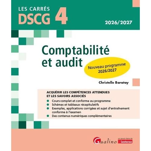 Dscg 4 - Comptabilité Et Audit - Nouveaux Programme 2026/2027