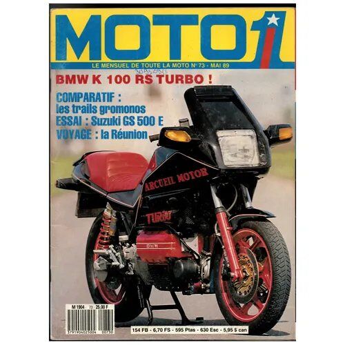 Moto 1 73 De 1989 ,Suzuki Gs500e,Aprilia Tuareg 600 Wind,Gilera Xrt600,Honda Dominator 650,Kawasaki 650 Tengai,Suzuki Dr600 Djebel,Dr750 Big,Bmw K100rs Turbo,Ducati 200 Elite,Honda Gl1500 Goldwing Jea