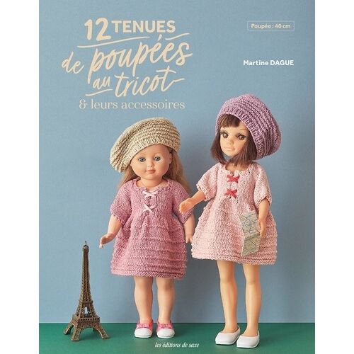 12 Tenues De Poupées Au Tricot & Leurs Accessoires