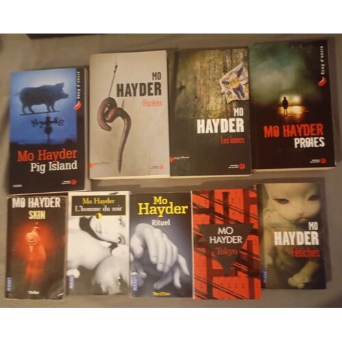 Lot 9 Polars Saignants Mo Hayder L' Homme Du Soir, Rituel, Skin, Proies, Viscères, Tokyo, Pig Island, Les Lames , Fétiches