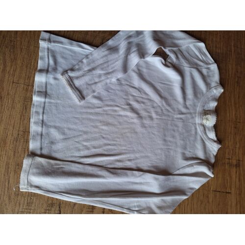 T-Shirt Manches Longues Blanc 10 Ans