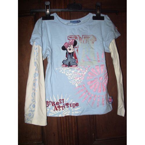 T-Shirt Manches Longues Disney Taille 6ans Bleu