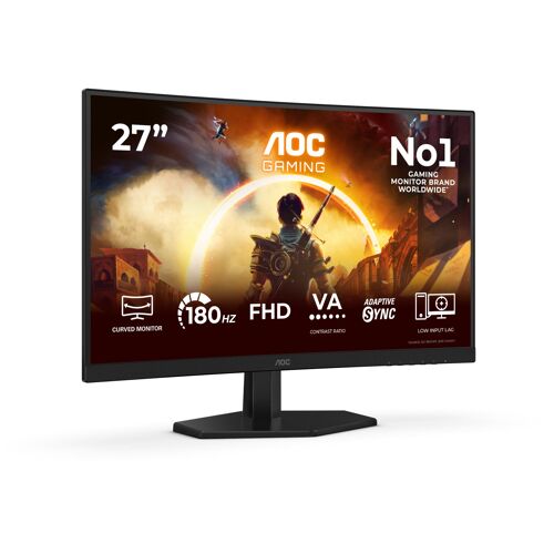 Ecran PC AOC G4 27" IPS FHD 180Hz 27" 1920 x 1080 Full HD LCD Noir et Rouge