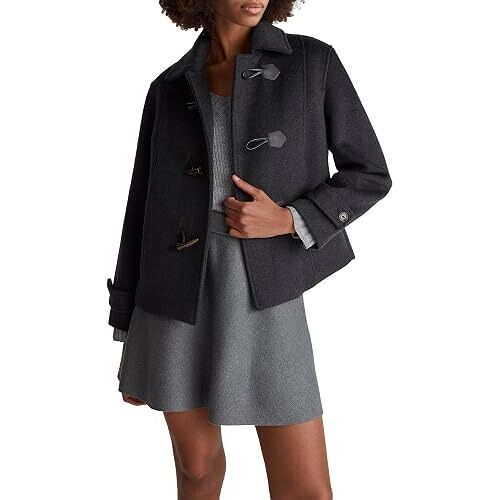 Benetton, Manteau Montgomery, Taille: Xs, Gris Foncé, Femme