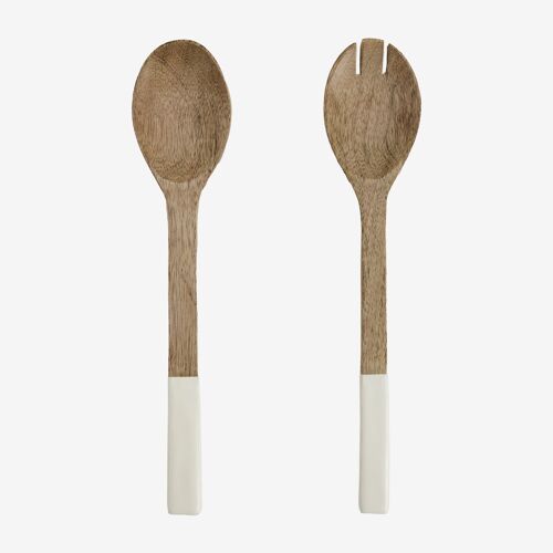 Set De 2 Couverts À Salade En Bois De Manguier Fruela Bois De Mangue Clair