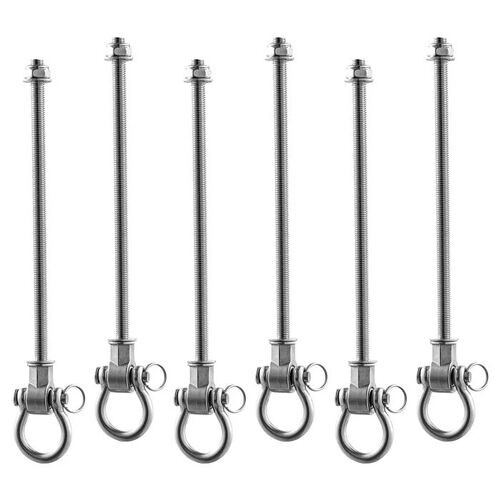 Crochets De Balançoire En Lot De 6-Duoku-Capacité Maximale De 386 Kg Par Crochet, Adaptés Pour Hamacs, Chaises Suspendues