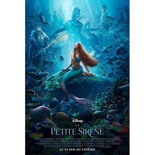 La Petite Sirène De Rob Marshall Avec Halle Bailey, Jonah Hauer-King... - Affiche Originale De Film Format 120x 160 Cm