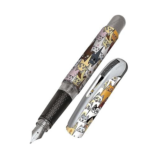 Stylo Plume - Encre - Rechargeable - Chats Rigolos - Pour L'école - Online