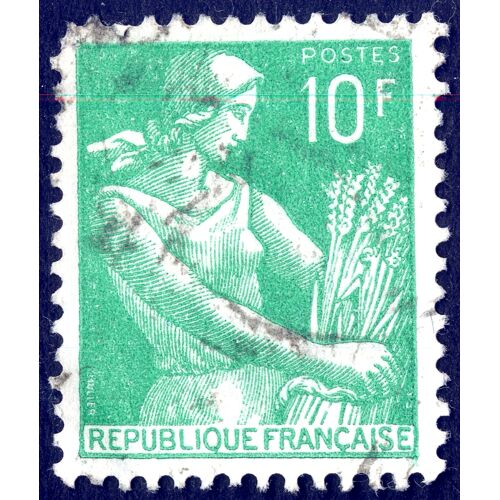 Timbre Oblitéré République Française , Postes , 10f