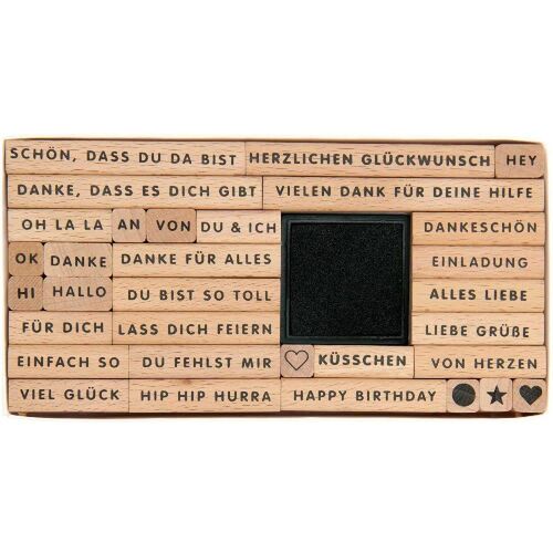 Stempelset Text, Deutsch Fsc 100%