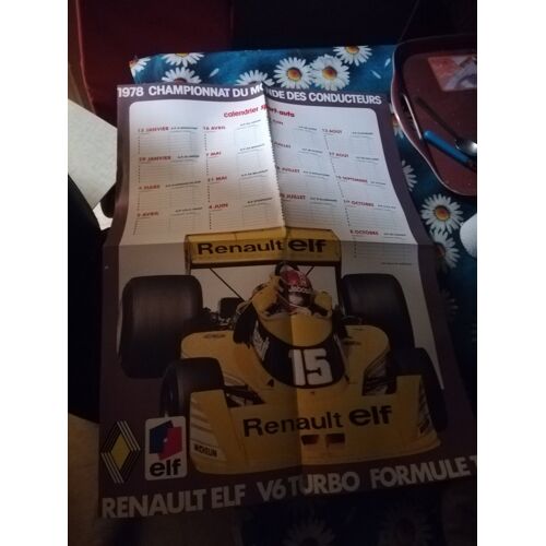 Poster Calendrier F1 Renault Elf V6 Turbo 1978
