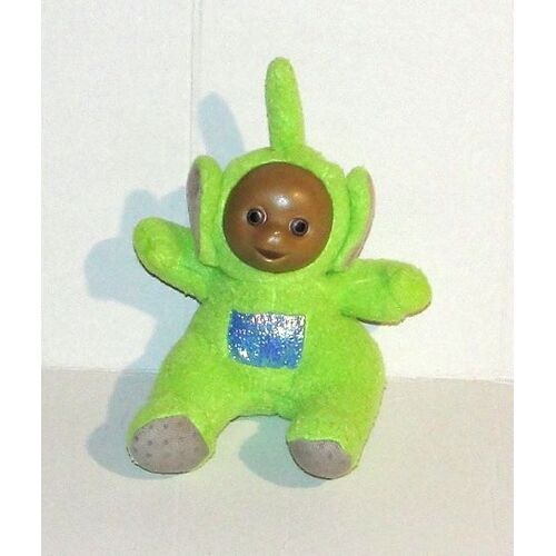 doudou teletubbies dipsy vert brillant petite peluche 16 cm tomy