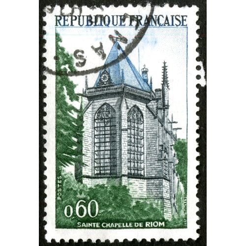 Timbre Oblitéré République Française , Sainte Chapelle De Riom , Postes , 0,60