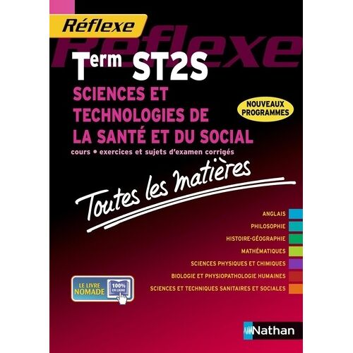 Sciences Et Technologies De La Santé Et Du Social Tle St2s - Toutes Les Matières