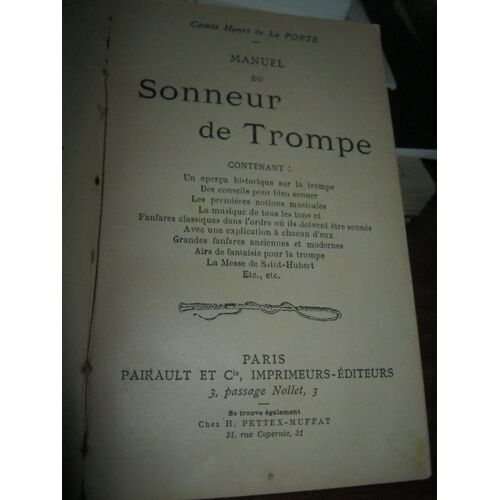 Manuel Du Sonneur De Trompe