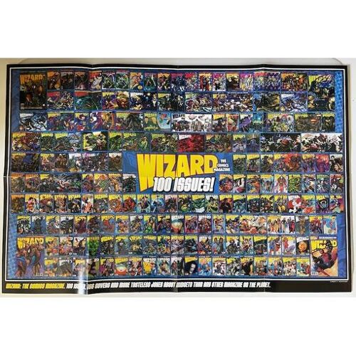 Affiche Poster Promo Wizard 100 Issues Cover Gallery (2000) Rare