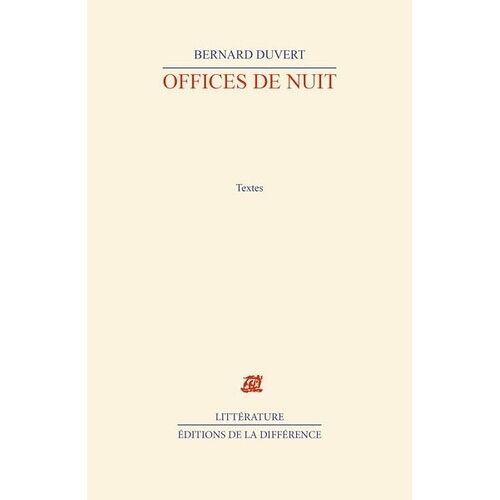 Offices De Nuit - Textes