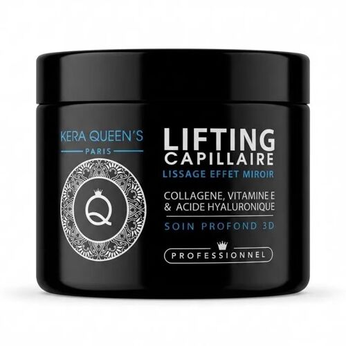 Kera Queen's Collagene Vitamine E & Acide Hyaluronique Lifting Capillaire Effet Mirroire Masque 500ml 