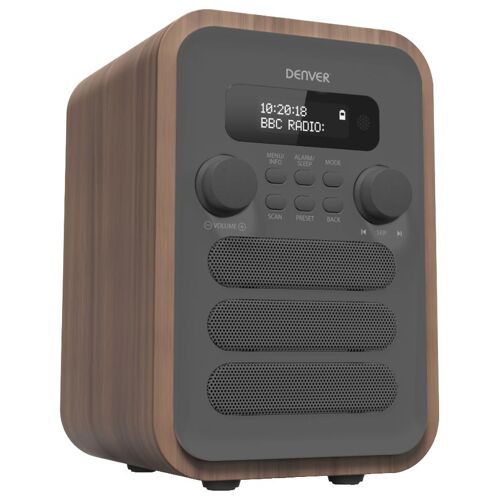 Denver DAB-48GREY Personnel Numérique Gris, Bois
