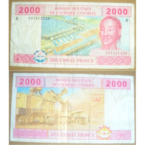 2000 Francs Gabon(Lettre A)