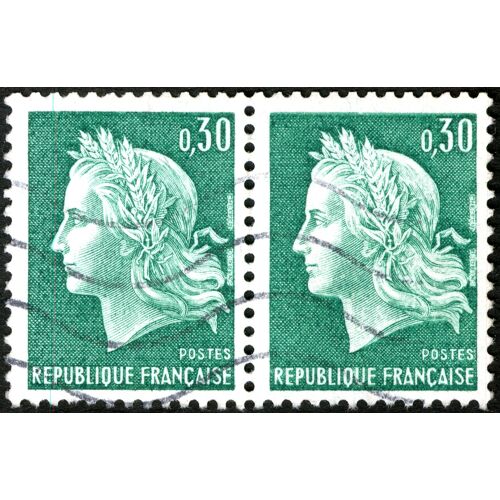 Deux Timbres Oblitérés République Française , Postes , 0.30