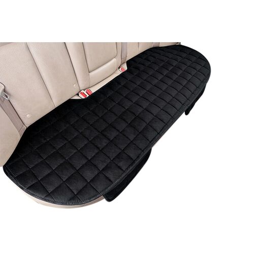 Housse de siège arrière avec poche de rangement pour voitures - Noire, compatible avec la plupart des modèles 5 places, en feutre et mousse résistants.