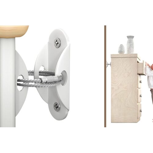 Sangles d'ancrage pour meubles - Lot de 10 sangles de sécurité anti-basculement ultra-résistantes pour la protection des bébés et des animaux domestiques