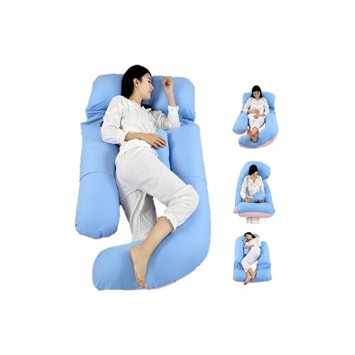 Coussin De Maternité En Forme De U Pour Tout Le Corps Avec Housse Amovible - Bleu
