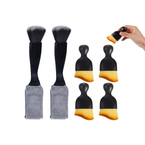 Ensemble de 6 brosses de nettoyage intérieur pour voiture, camion et SUV, pour dépoussiérer et entretenir votre véhicule.
