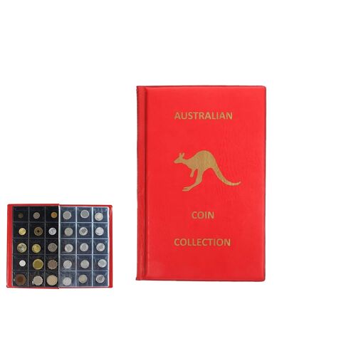 Album de collection de pièces de monnaie avec 240 pochettes, étui de rangement en PVC pour billets et pièces.