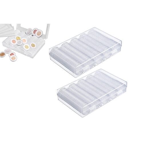 200 capsules pour pièces de monnaie avec boîte de rangement et joints en mousse pour collection de pièces