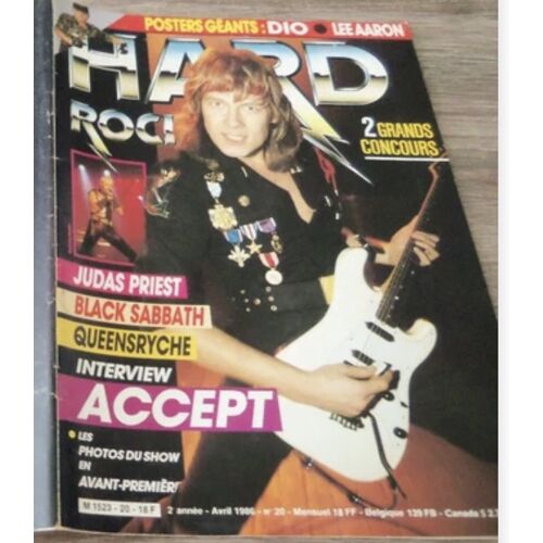 Hard Rock Magazine N°20 1986 Accept Judas Priest Black Sabbath