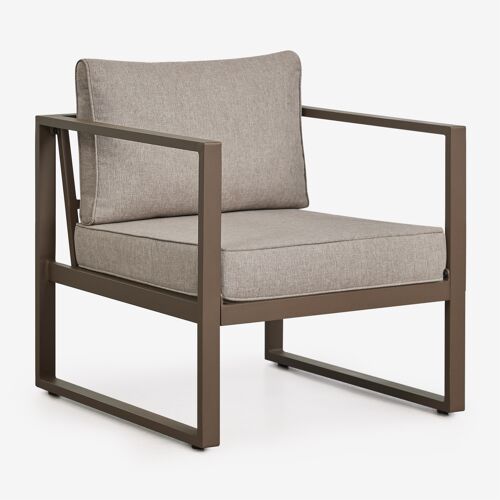 Fauteuil en aluminium Lipov Marron Chocolat