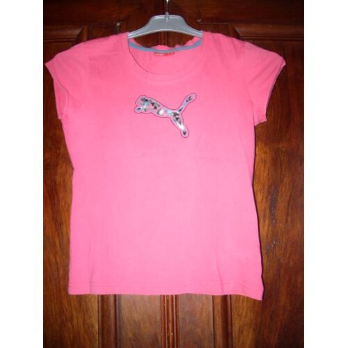 T-Shirt Puma Rose Imprimé Taille 10 Ans