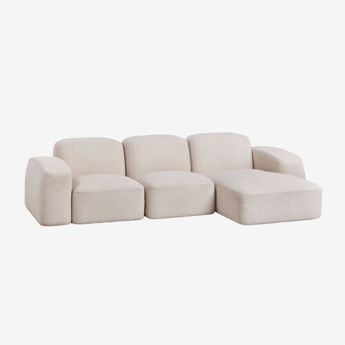 Canapé modulable Bastian 3 pièces avec méridienne droite