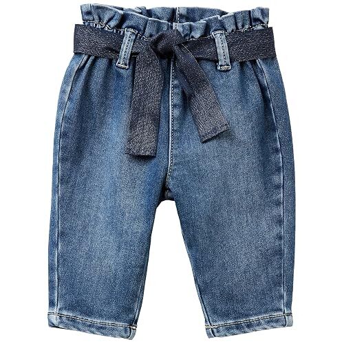 Benetton, Jean Thermique Avec Ceinture, Taille: 6-9, Bleu, Enfants