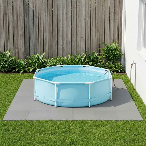 vidaXL Tapis de sol de piscine 24 pcs Gris 8,64 m² Mousse EVA