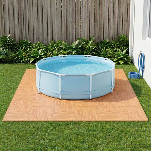 vidaXL Tapis de sol de piscine 50 pcs bois 18 m² Mousse EVA