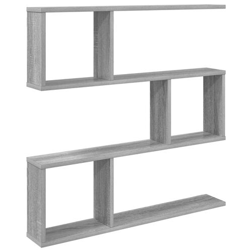 vidaXL Étagère Murale Sonoma gris 80 x 12 x 79,5 cm Bois d'ingénierie