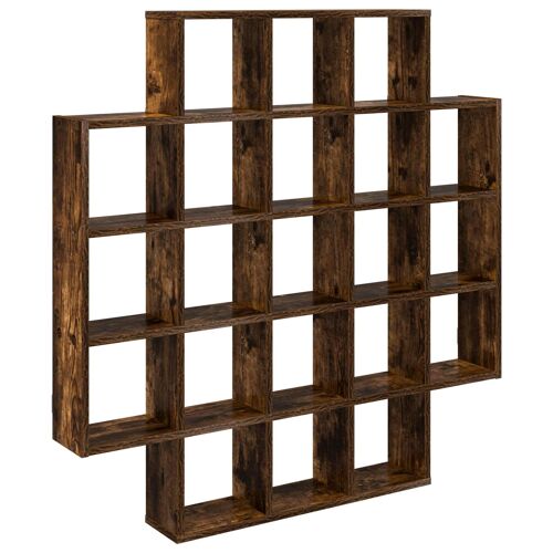 vidaXL Étagère Murale Chêne fumé 100 x 13 x 100 cm Bois d'ingénierie