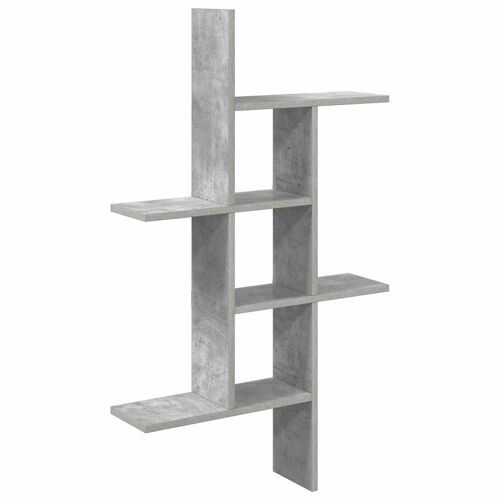 vidaXL Étagère Murale Gris béton 61 x 15 x 102 cm Bois d'ingénierie