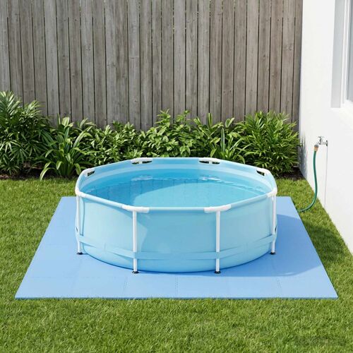 vidaXL Tapis de sol de piscine 12 pcs Bleu 4,32 m² Mousse EVA